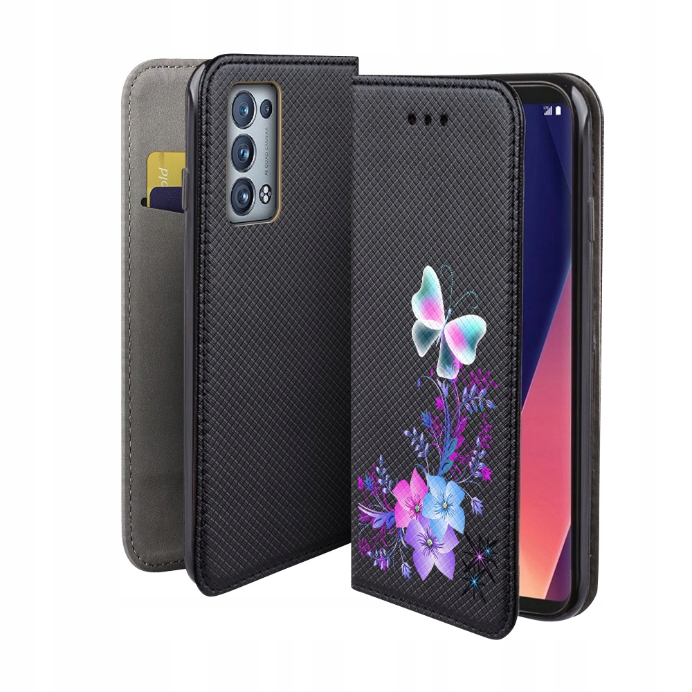 

Etui Z Klapką Do Oppo Reno 6 Pro 5G Magnet Motyl