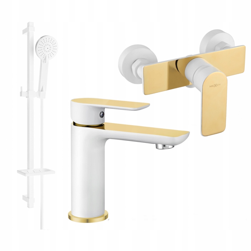 Mexen Alfa DQ40 sptchová sada, Bílá/Zlatá