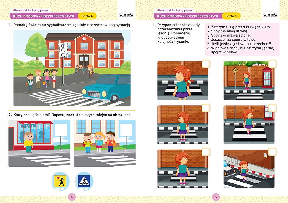 KARTY PRACY x2 Pierwszaki + Matematyka kl. 1 GREG Wydawnictwo Wydawnictwo Greg