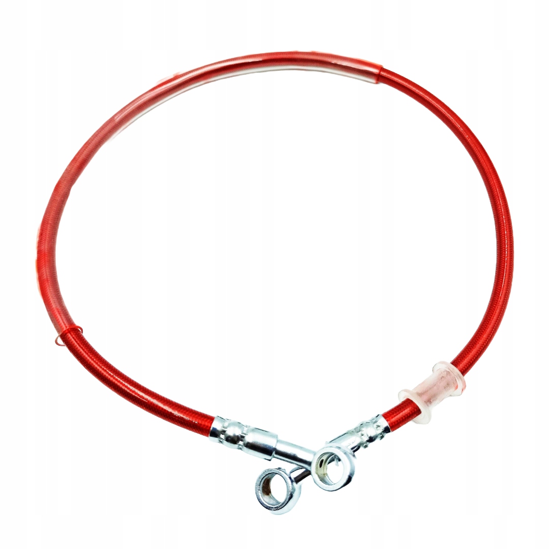 PRZEWÓD PRZEWODY HAMULCOWY STUNT HB STALOWY OPLOT 210 CM CZERWONY