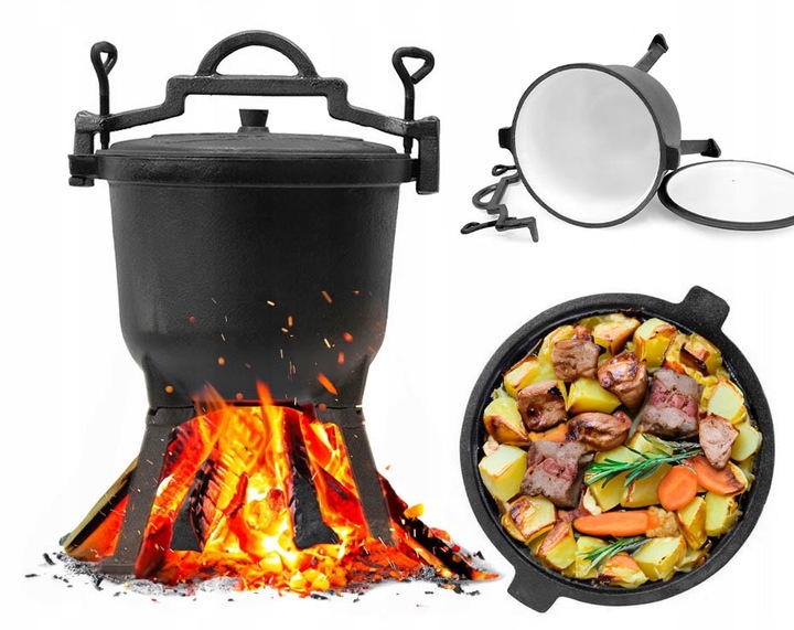 Kociołek 15L emaliowany stojący Meyerhoff Pieczonki Prażonki Duszonki