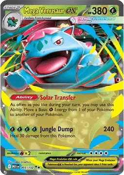 Pokemon TCG Trawiasty - Mega Venusaur ex (MEG 003)