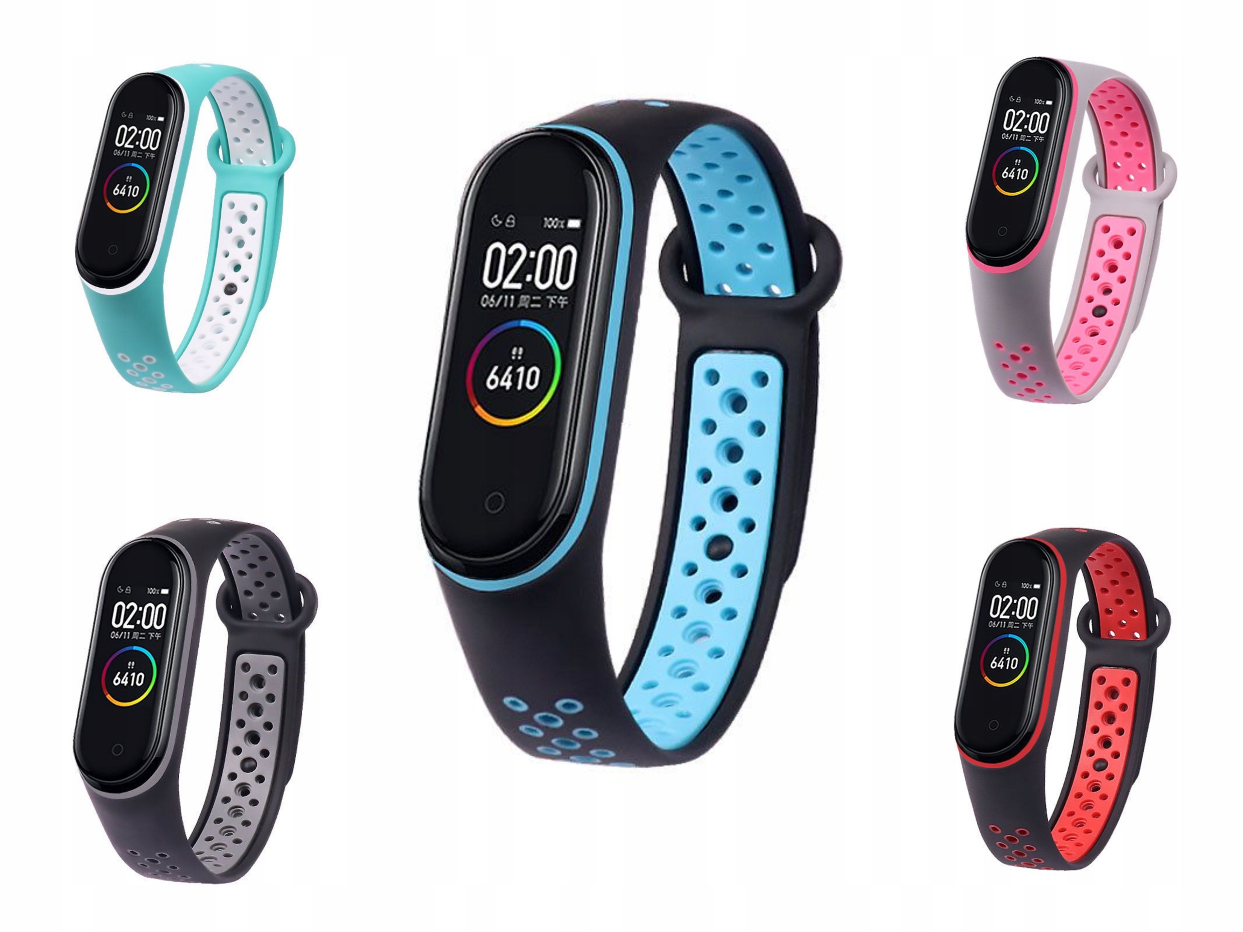 

Pakiet 5 szt Perforowana Opaska Xiaomi MI Band 5/6