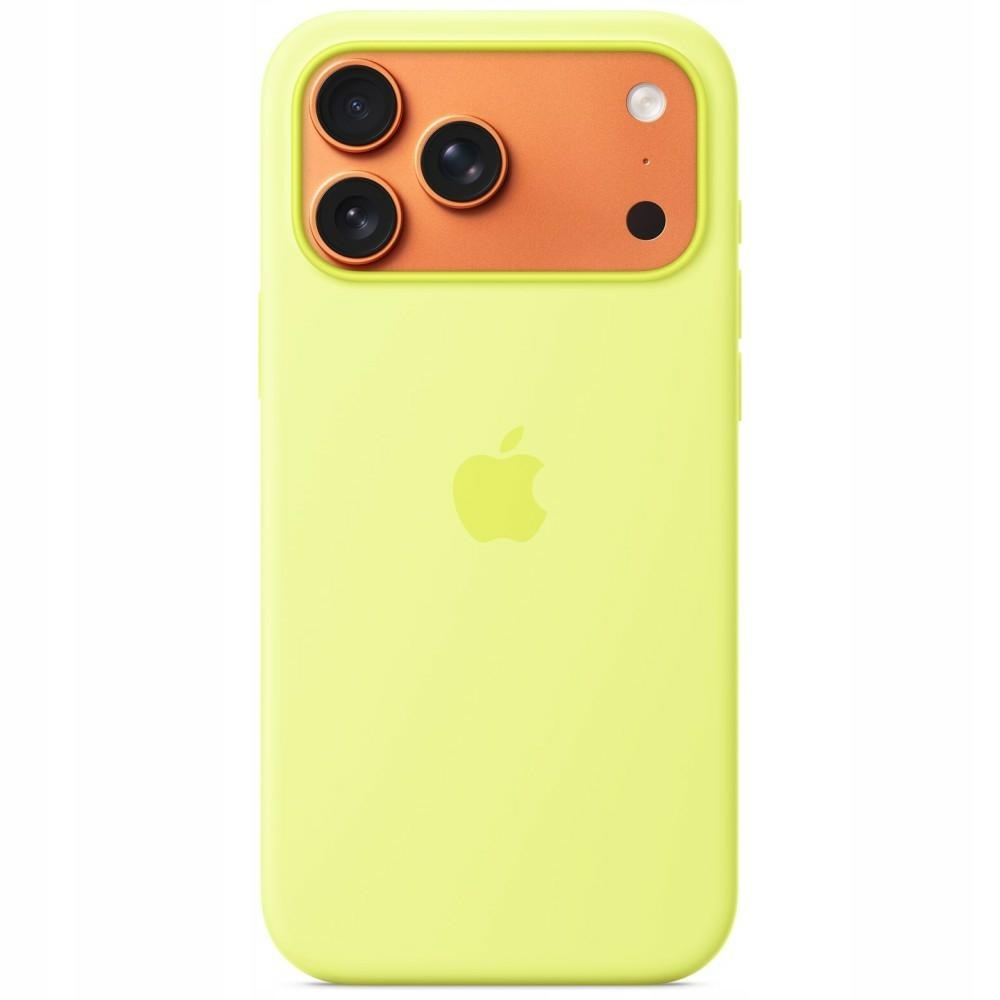 Puzdro Apple Silicone Case MagSafe pre iPhone 17 Pro Max neónové žlté