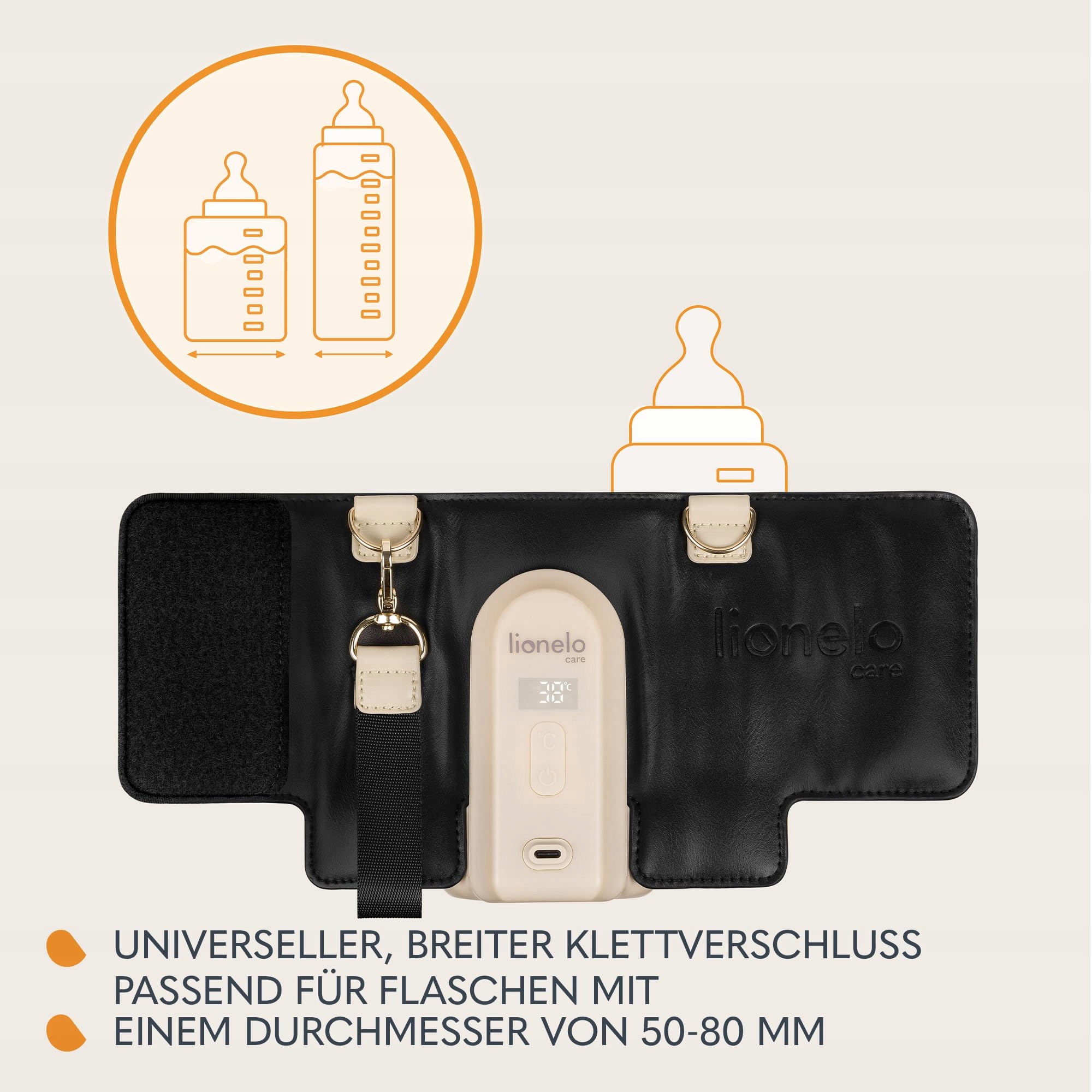 LIONELO Podgrzewacz Do Butelek Dla Niemowląt USB-C LCD 5 Temperatur — miniatura 4
