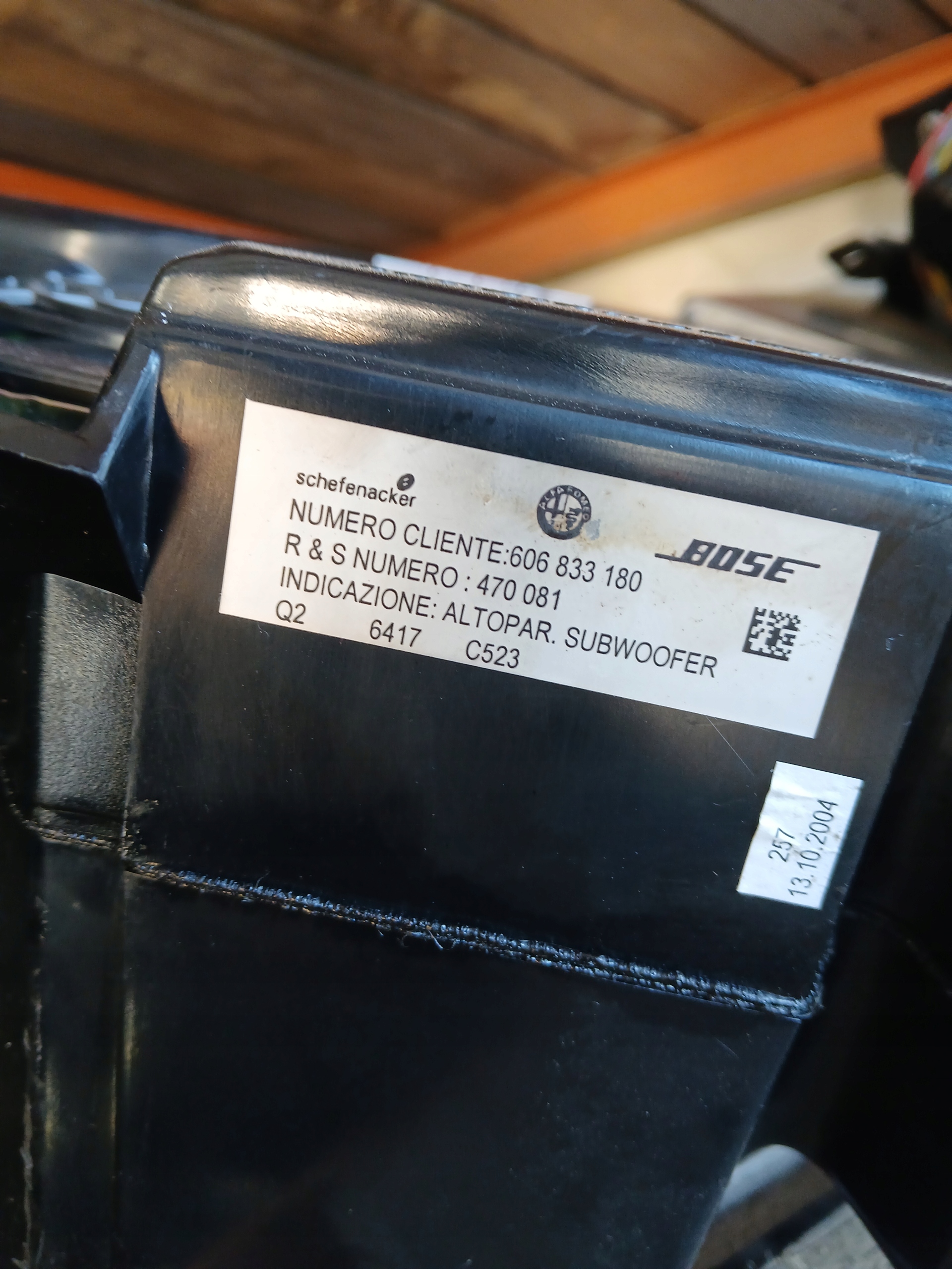 ALFA ROMEO GT speaker SUBWOOFER 606833180