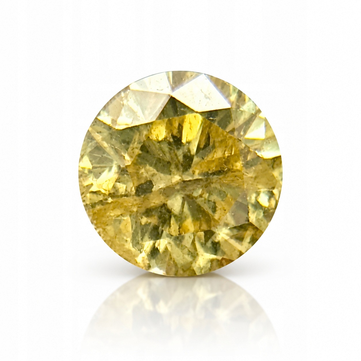 Přírodní diamant 0.03 ct Žlutý Briliant certifikát Wbd