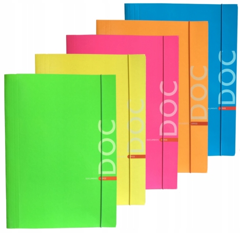 

Teczka z gumką Fluo 350g mix kolorów 5 szt.
