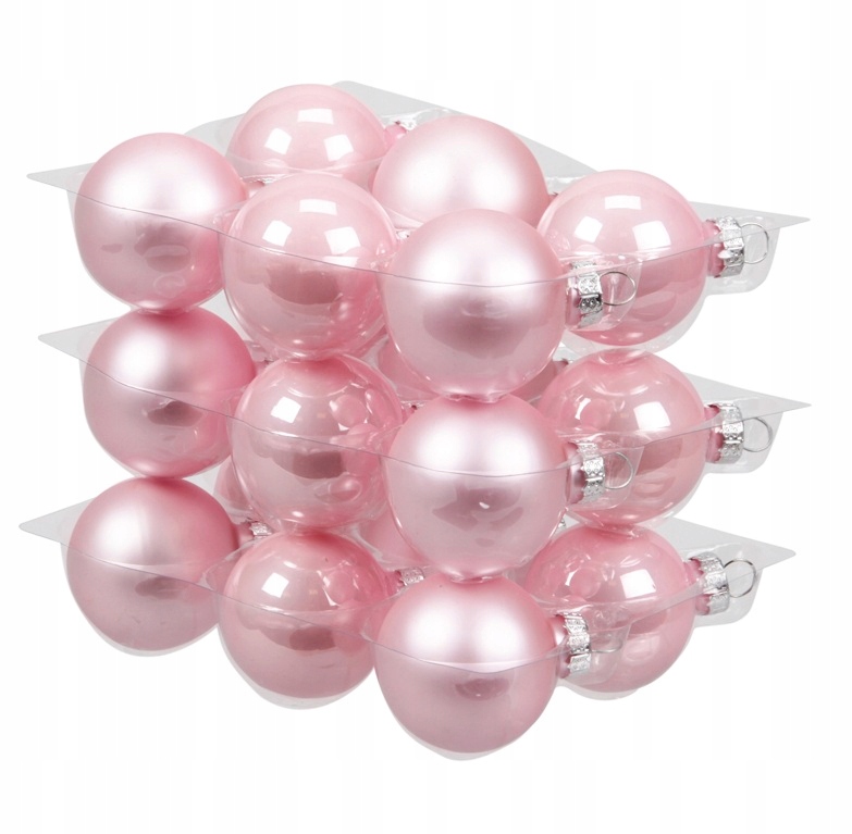 

Szklane Bombki Bombka Ze Szkła 4cm 18szt J. Róż