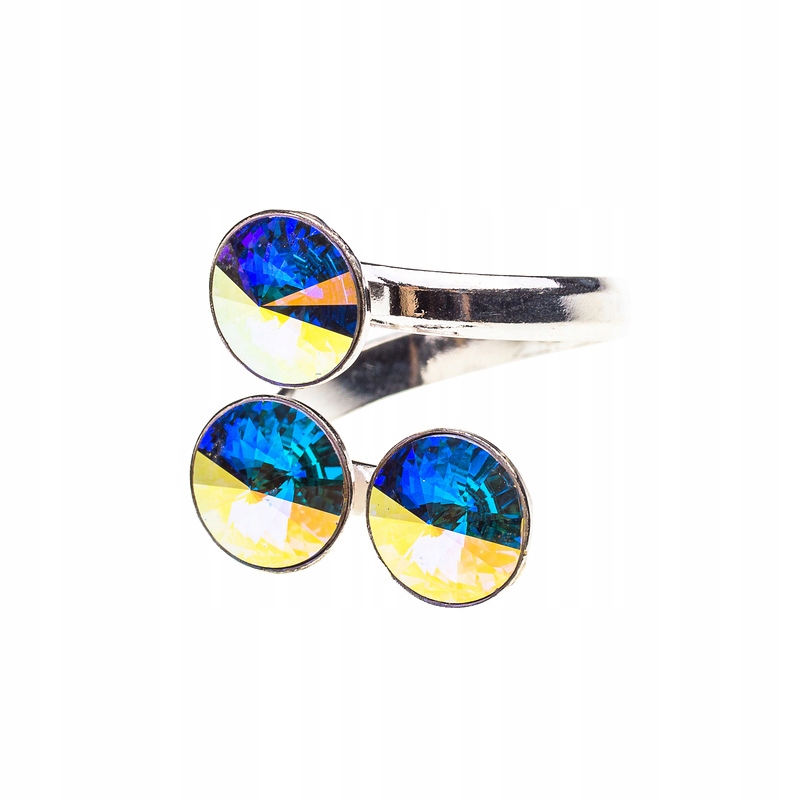 

Pierścionek srebrny z kr. Swarovski Rivoli Cab F