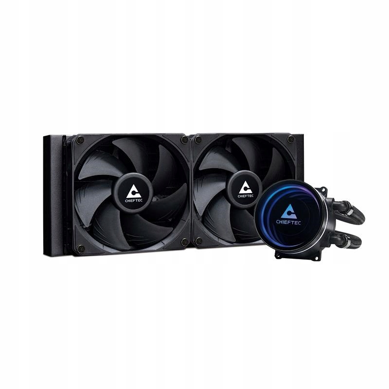 Chieftec vodní chlazení Cpu Iceberg 240 Dark, 2x120mm, Argb vodní blok,…