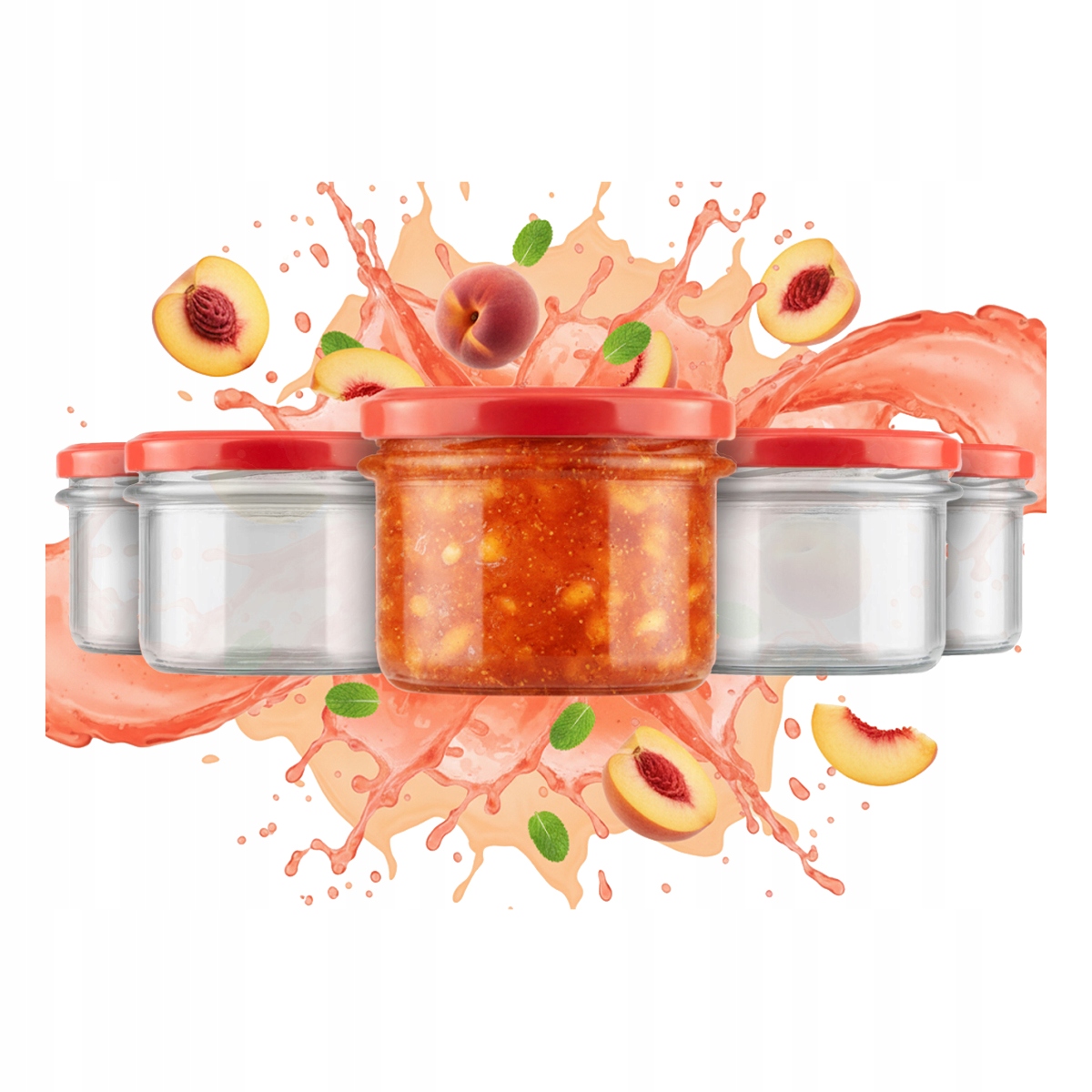 50 x Skleněná Zavařovací Sklenice 235 ML Med Džem Houby Paštika Sklenice zavařenina dezerty
