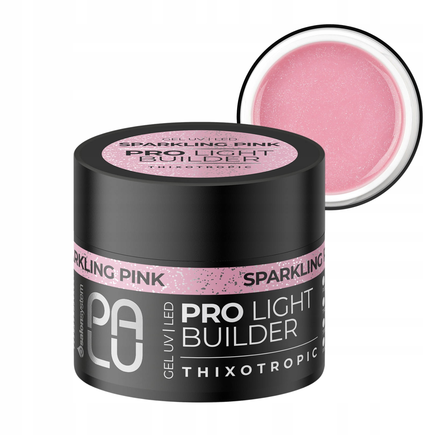 Stavební Gel Pro Light Builder Sparkling Pink Palu 90G