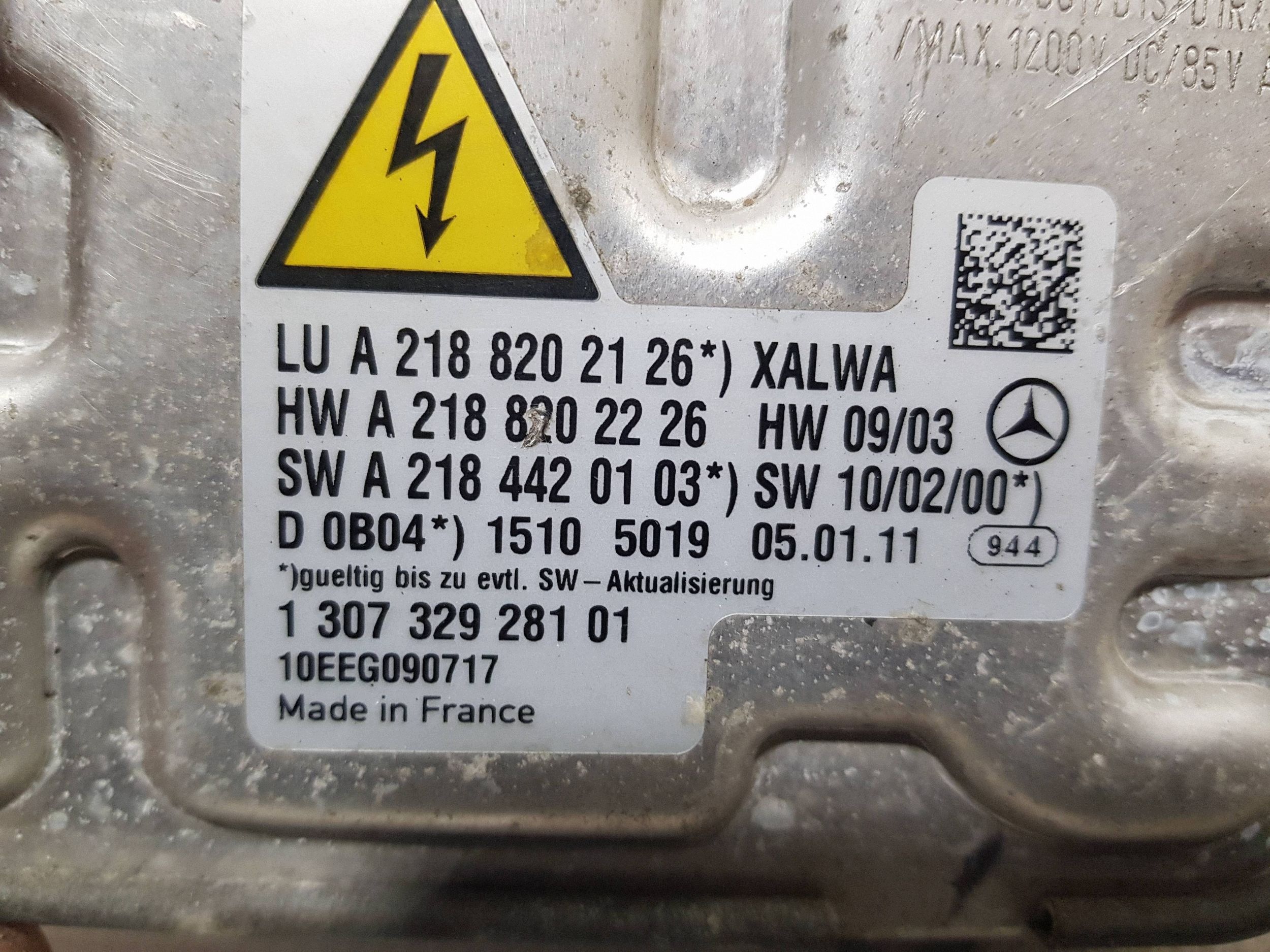 control unit XENON MERCEDES CLS W218 A2188202126