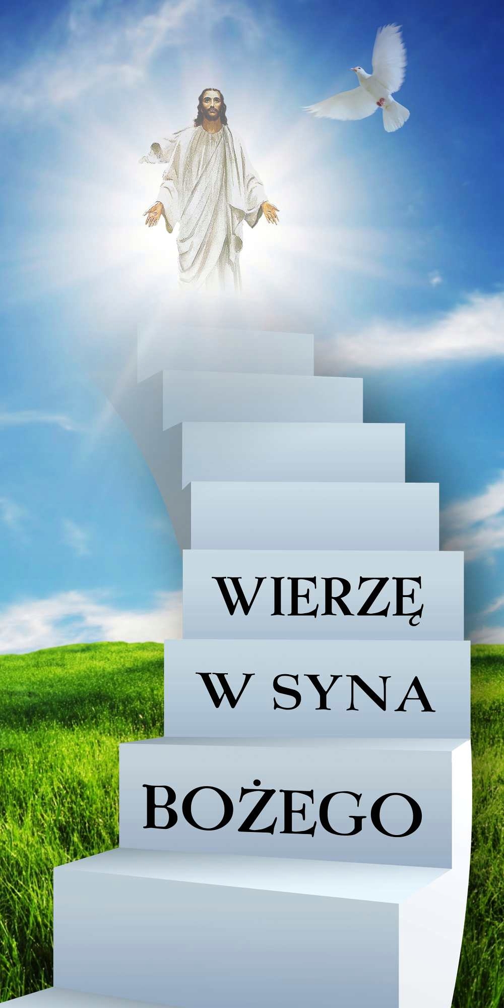

Baner Transparent Wierzę W Syna Bożego 75x150cm