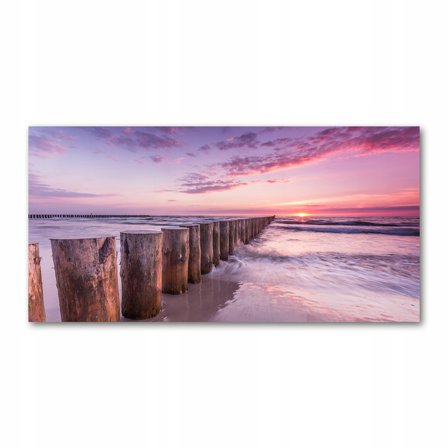 

Foto obraz szkło akryl Drewniany falochron 120X60