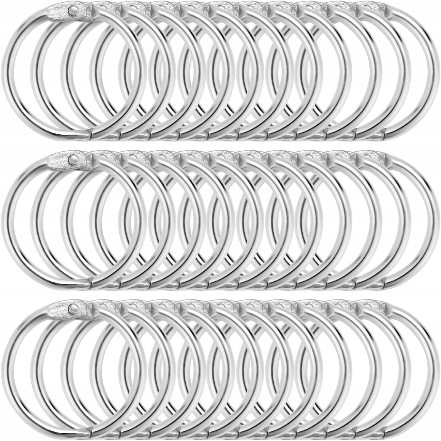 100 SZT PIERŚCIENI DO BINDOWANIA 25MM METALOWE PIERŚCIENIE PRZEGUBOWE