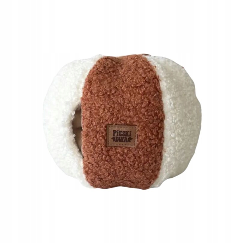 Pejsci Dva Míček Čichová hračka čichová pro psa Cihlová Ecru 14 cm