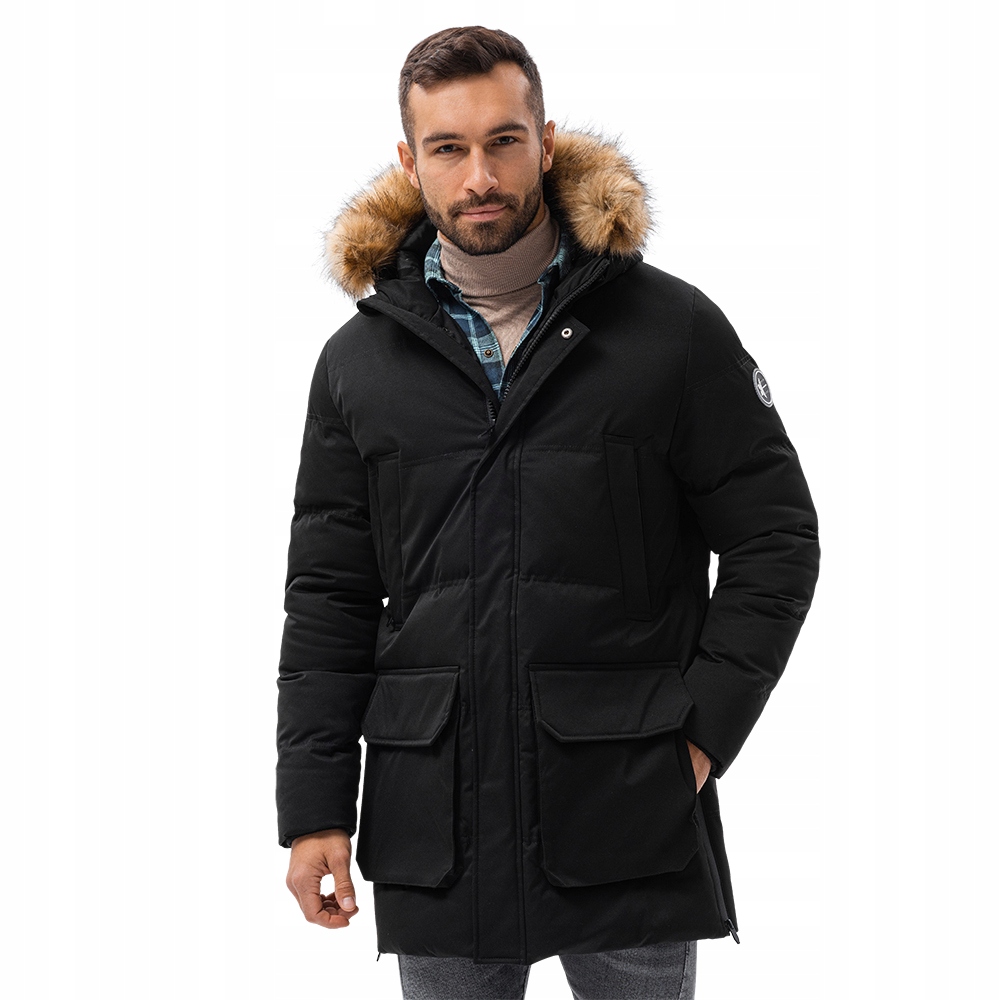 Kurtka męska zimowa parka C554 V3 czarna XXL