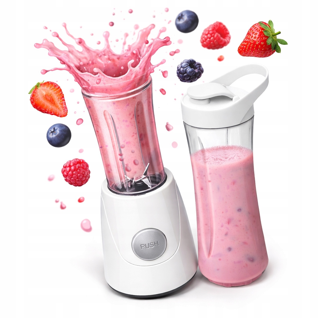 Blender Sportowy Kielichowy Mikser Smoothie Koktajl Butelka Bpa Free