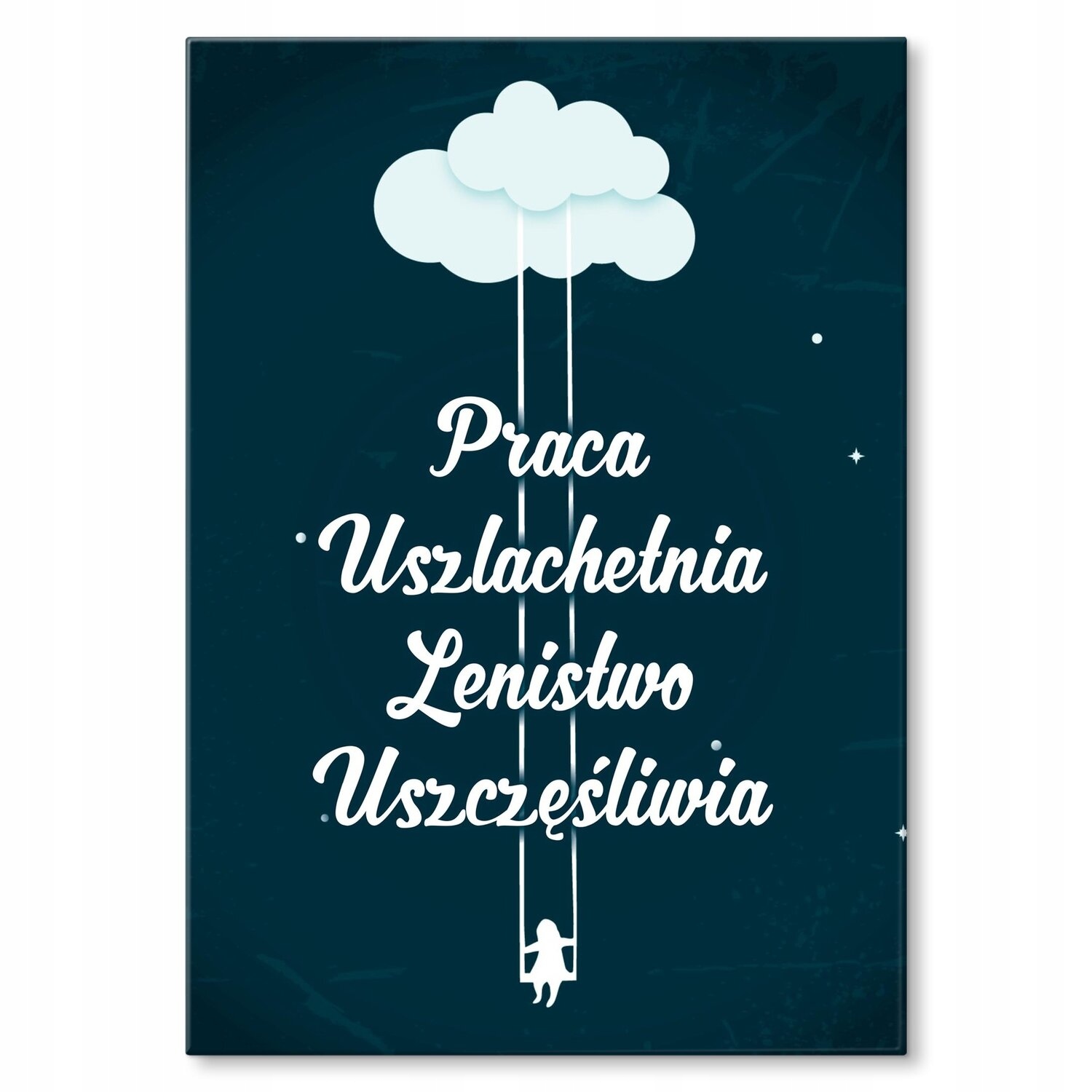 Kovový plakát Práce zušlechťuje Dárek 22 x 31 cm