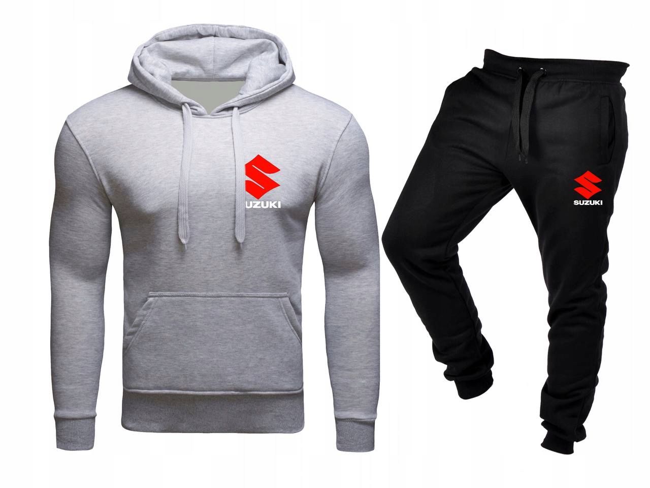 Tepláková Souprava Teplákovka Pánská Suzuki Mikina A Kalhoty Šedá Černá M