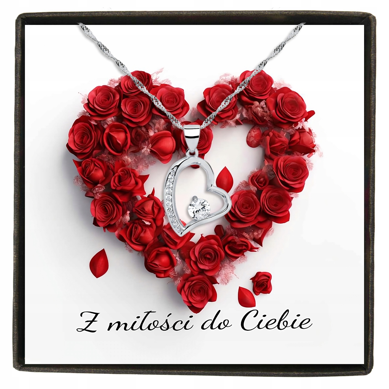 Stříbrný náhrdelník věnování pro ni pro milovanou osobu