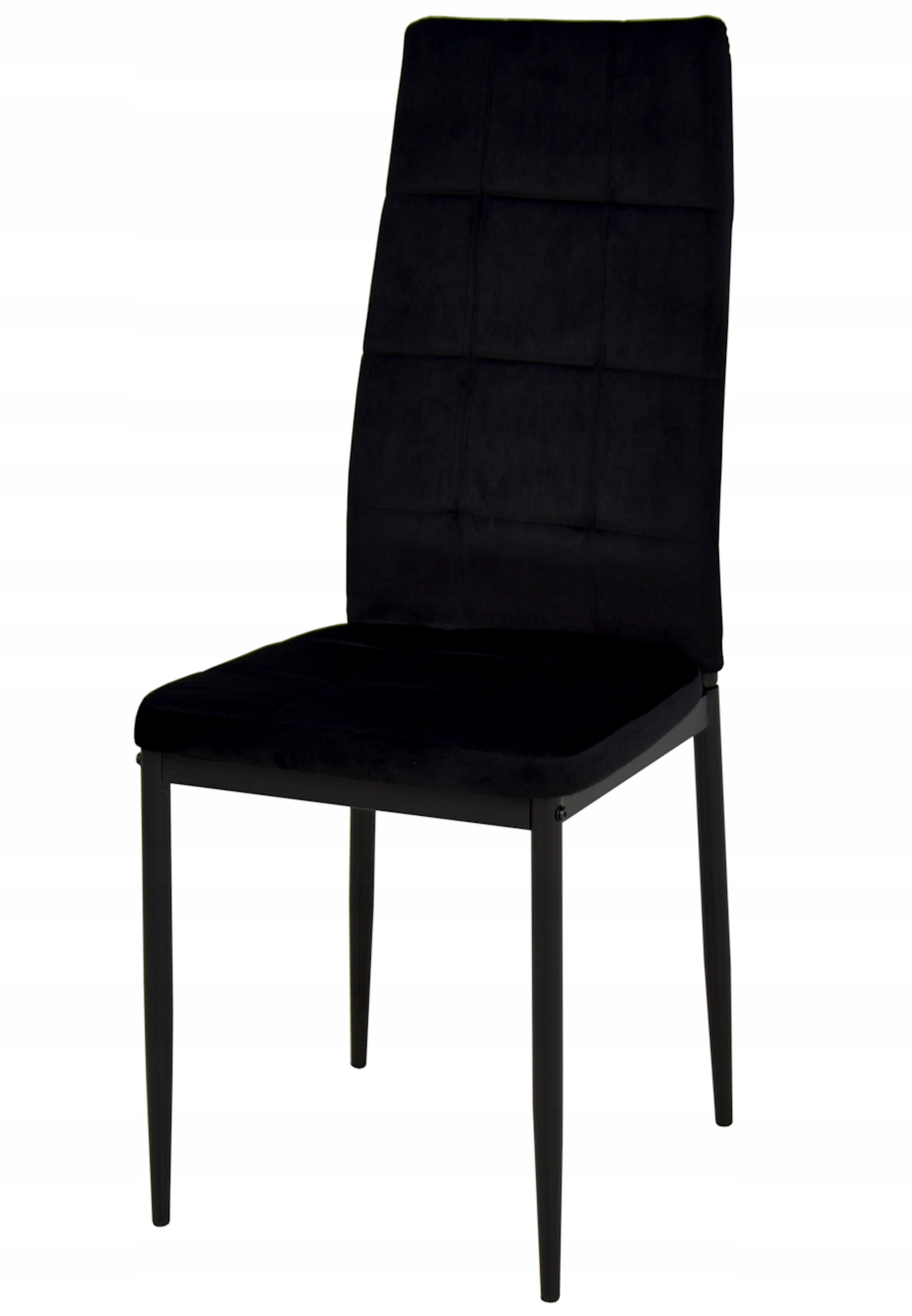 6 krzeseł CZARNY WELUR do salonu INDUSTRIALNE