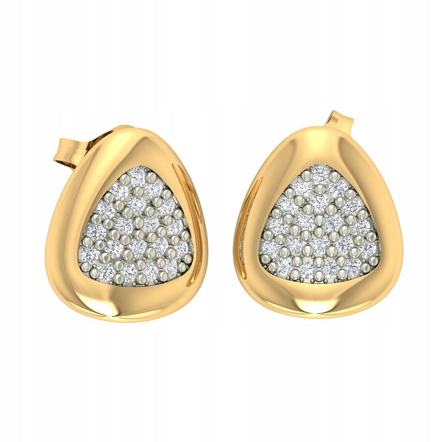 Oválné Náušnice Se Zirkony Ze Zlata Ryzosti 585