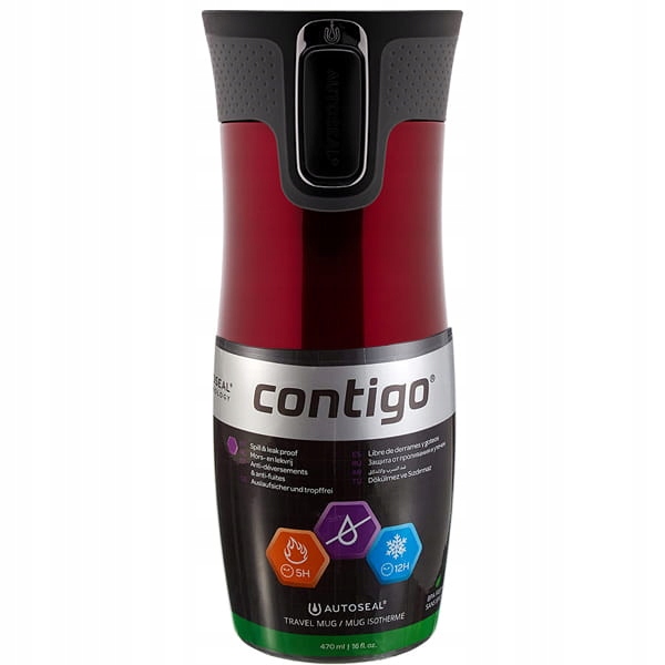 Contigo West Loop 2.0 470ML Kubek Termiczny Czerwony Oryginał