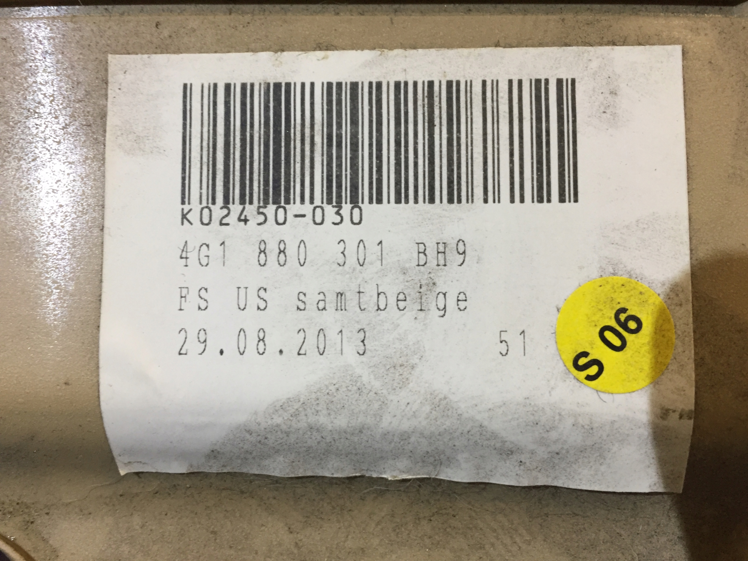 AUDI A6 C7 Blende Abdeckung unter Lenkrad 4G1880301