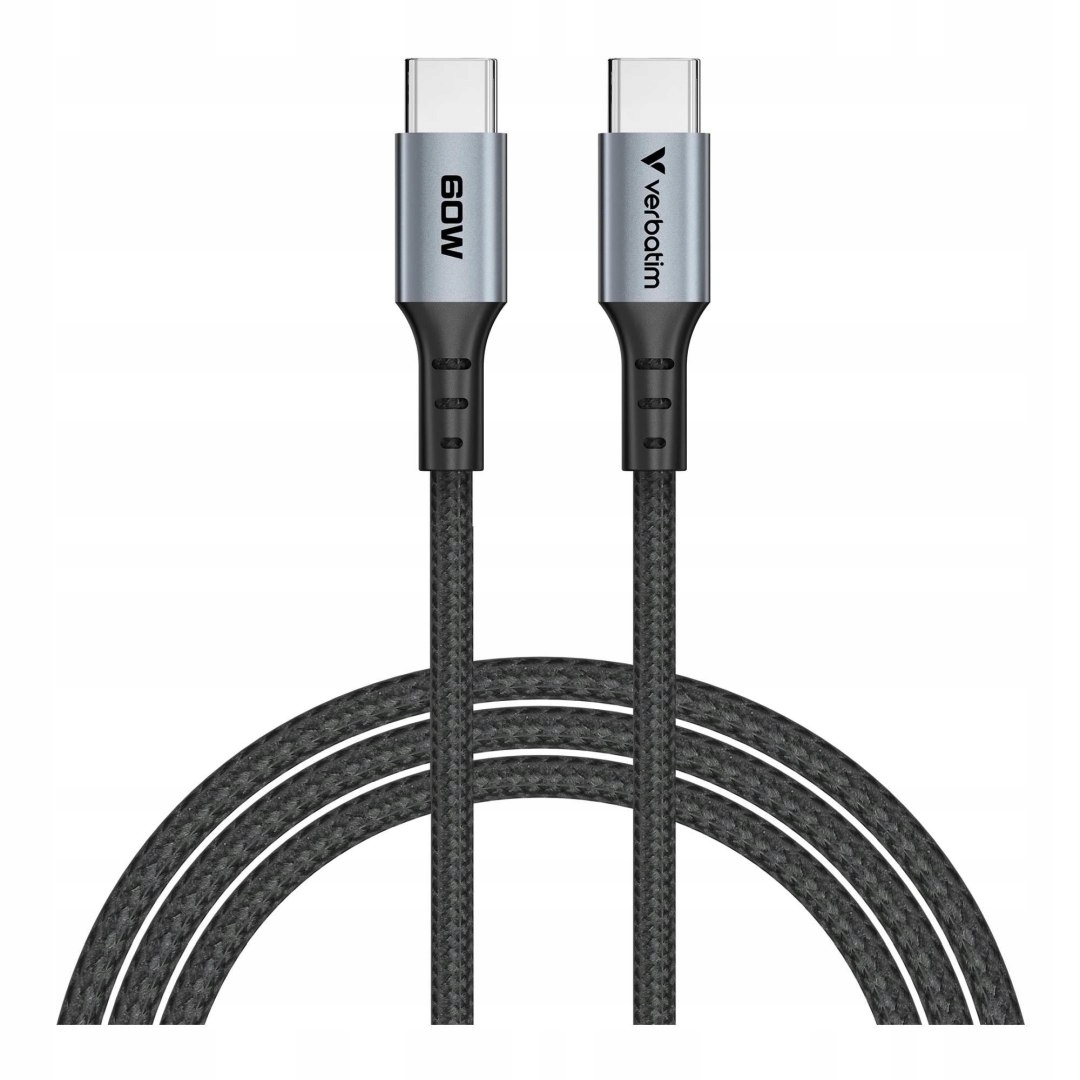 Kabel Verbatim Usb-c(m) Usb-c(m) 1,2m, 60W, Pd, czarny