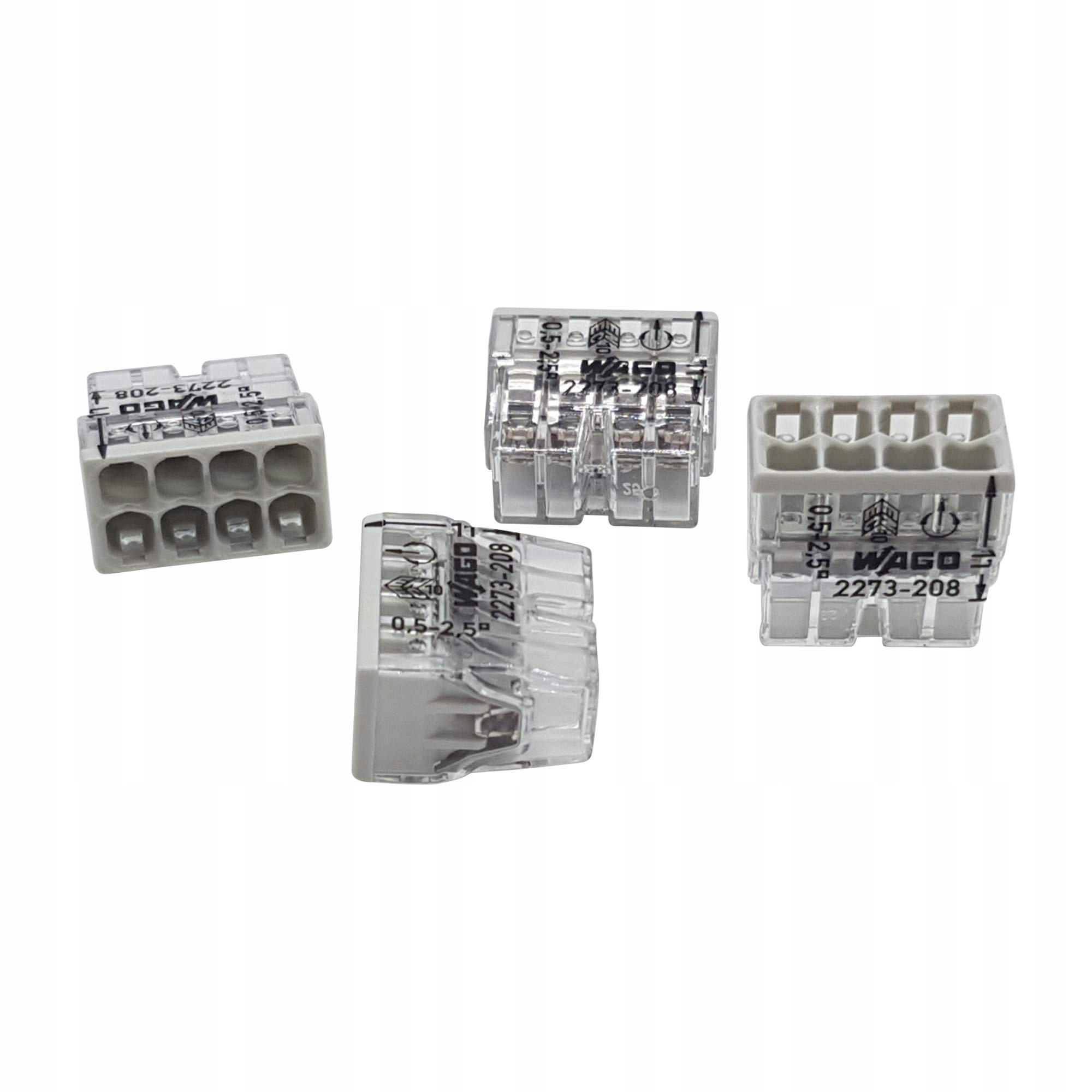 

Szybkozłączka Wago 2273-208 Drut 8x0,5-2,5mm² 4szt