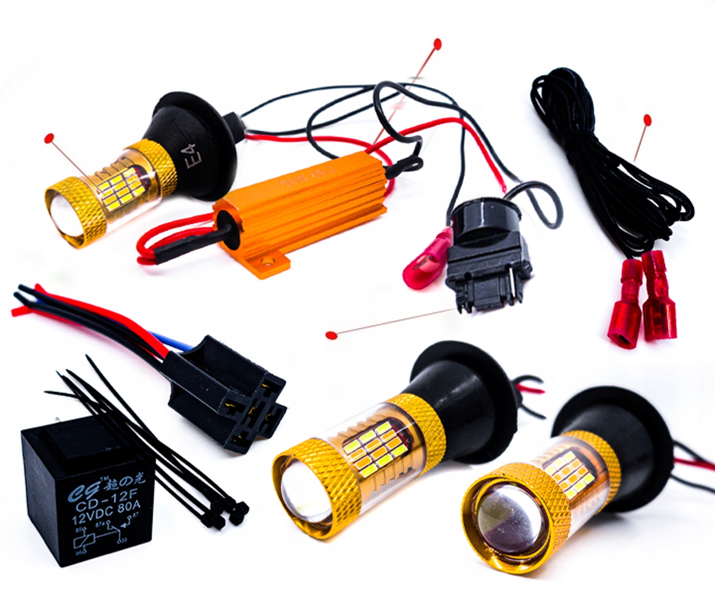 2w1 - Поворотники + денні ходові вогні LED 2в1 DRL PY27W P27 / 7W