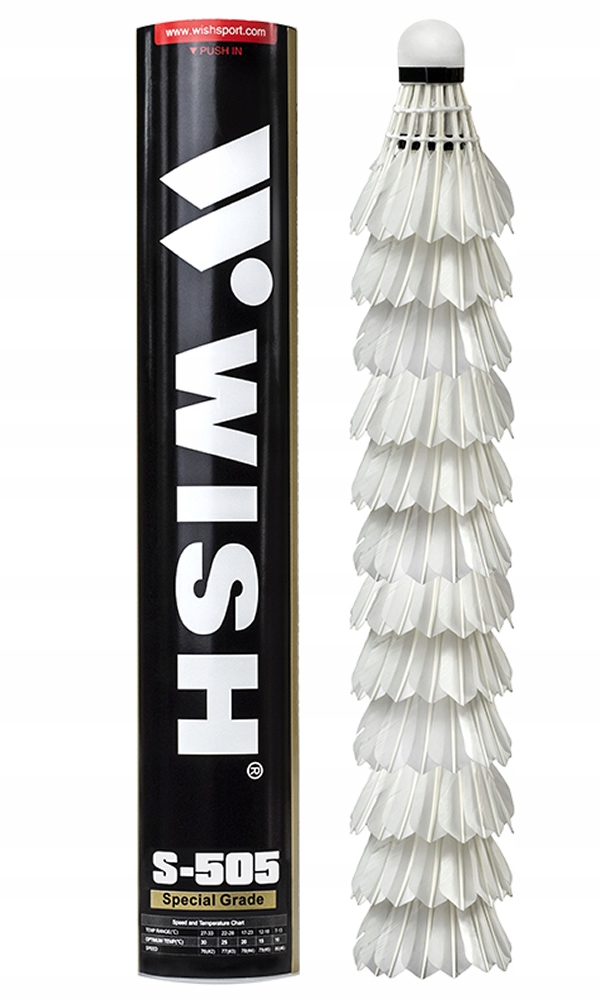 

Lotki do badmintona z piór 12szt Wish Badminton