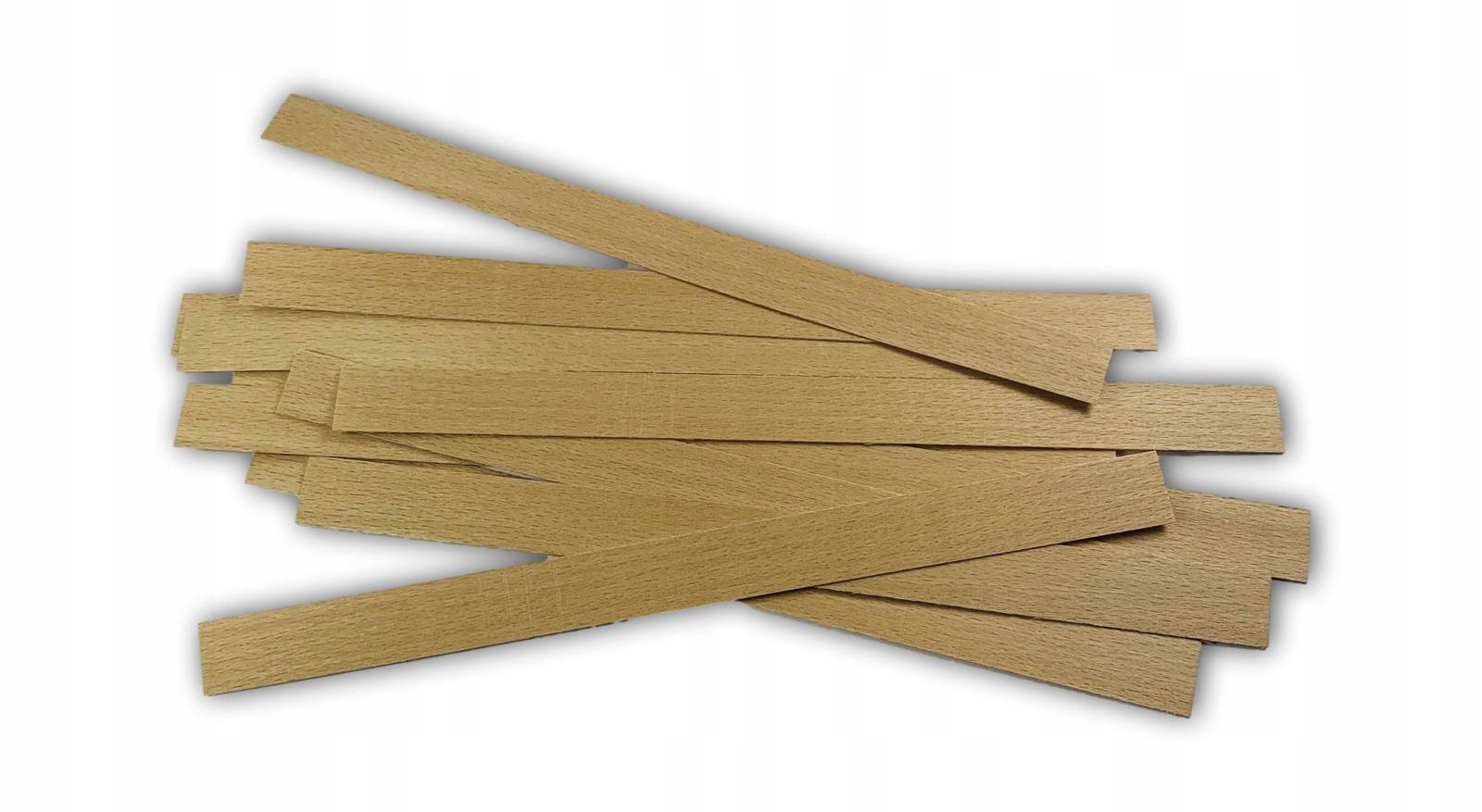 Dřevěné knoty na svíčky 20 cm x 1,5 cm 50 Ks knotů