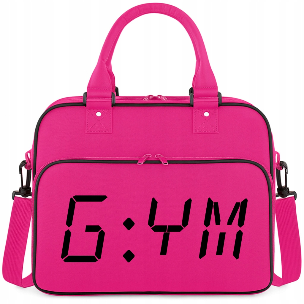 Torba Różowa G Y M Na Siłownię Trening Pilates Fitness Jogę Sport Pojemna