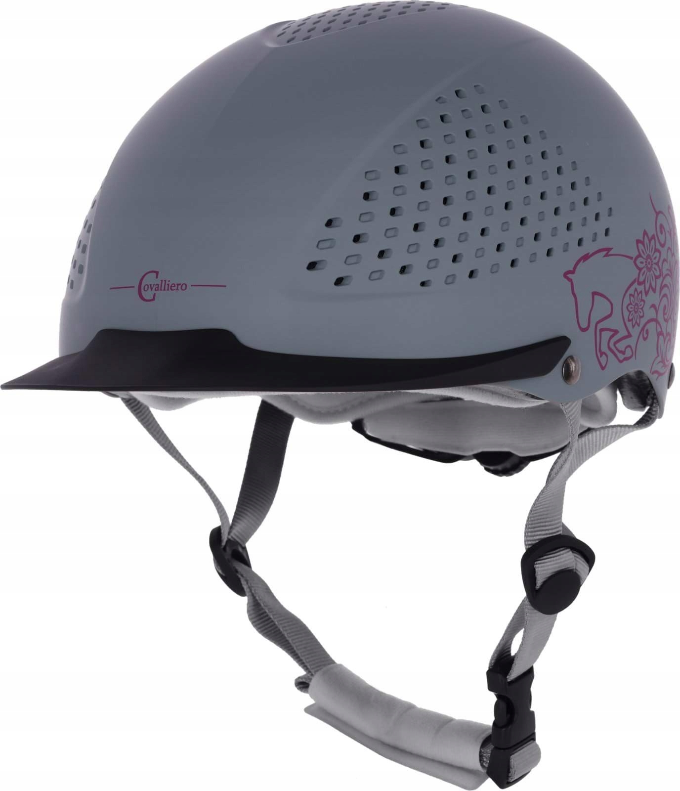 K Covalliero 3230152 Kask jeździecki Beauty 2.0 szary M 52-54cm