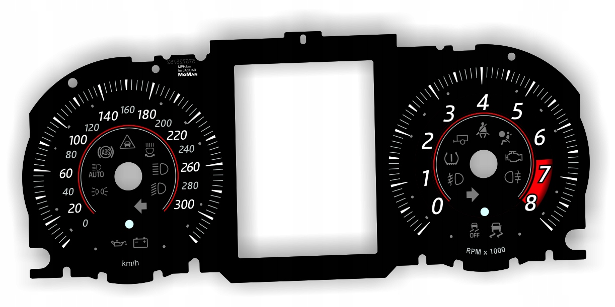 Jaguar F-Type od 2016 Tarcze Licznika Zamiennik