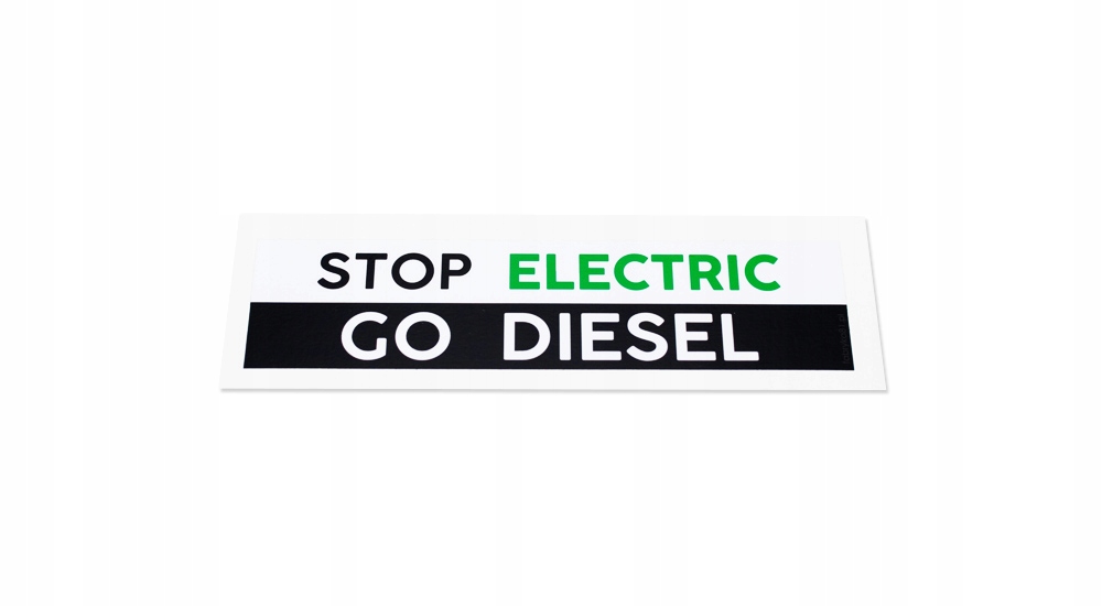 Naklejka na samochód Slap Stop Electric Go Diesel 18 cm tdi cdi hdi d4d tds