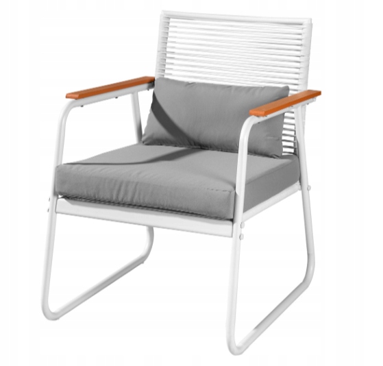 Sada 2 záhradných stoličiek Livarno home na balkón alebo terasu, biela