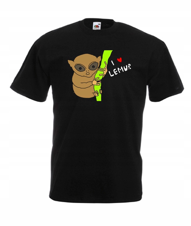 

M Koszulka Męska Lemur Love Śmieszne Wzory