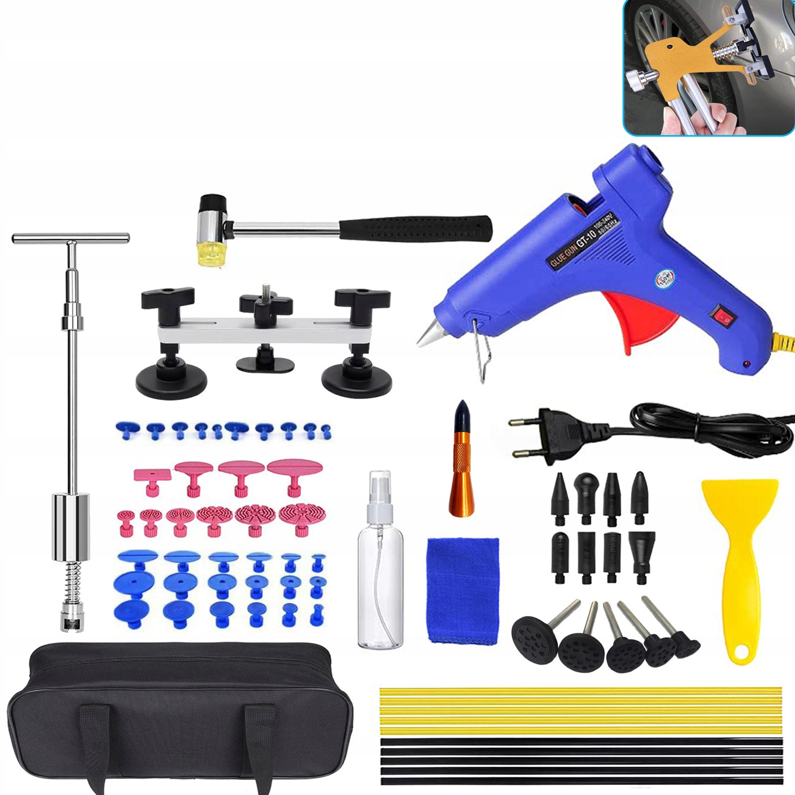 Pdr Sada Nástrojů Pro Odstraňování Promáčklin Pro Vytahování Promáčklin 71 Ks Velká XXL