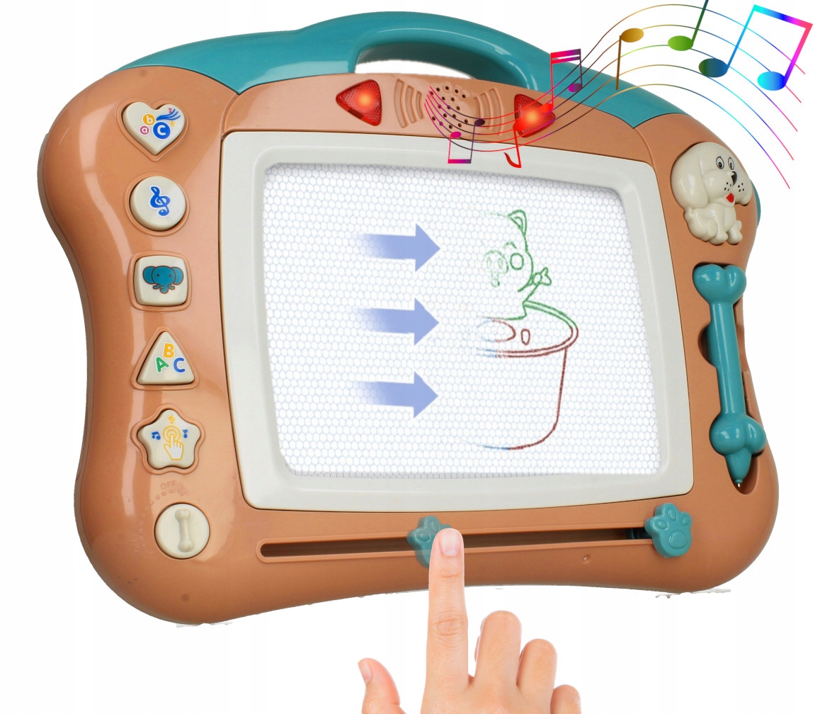 Duży ZNIKOPIS Tablica MAGNETYCZNA TABLET Kolor LED Wiek dziecka 3 lata +