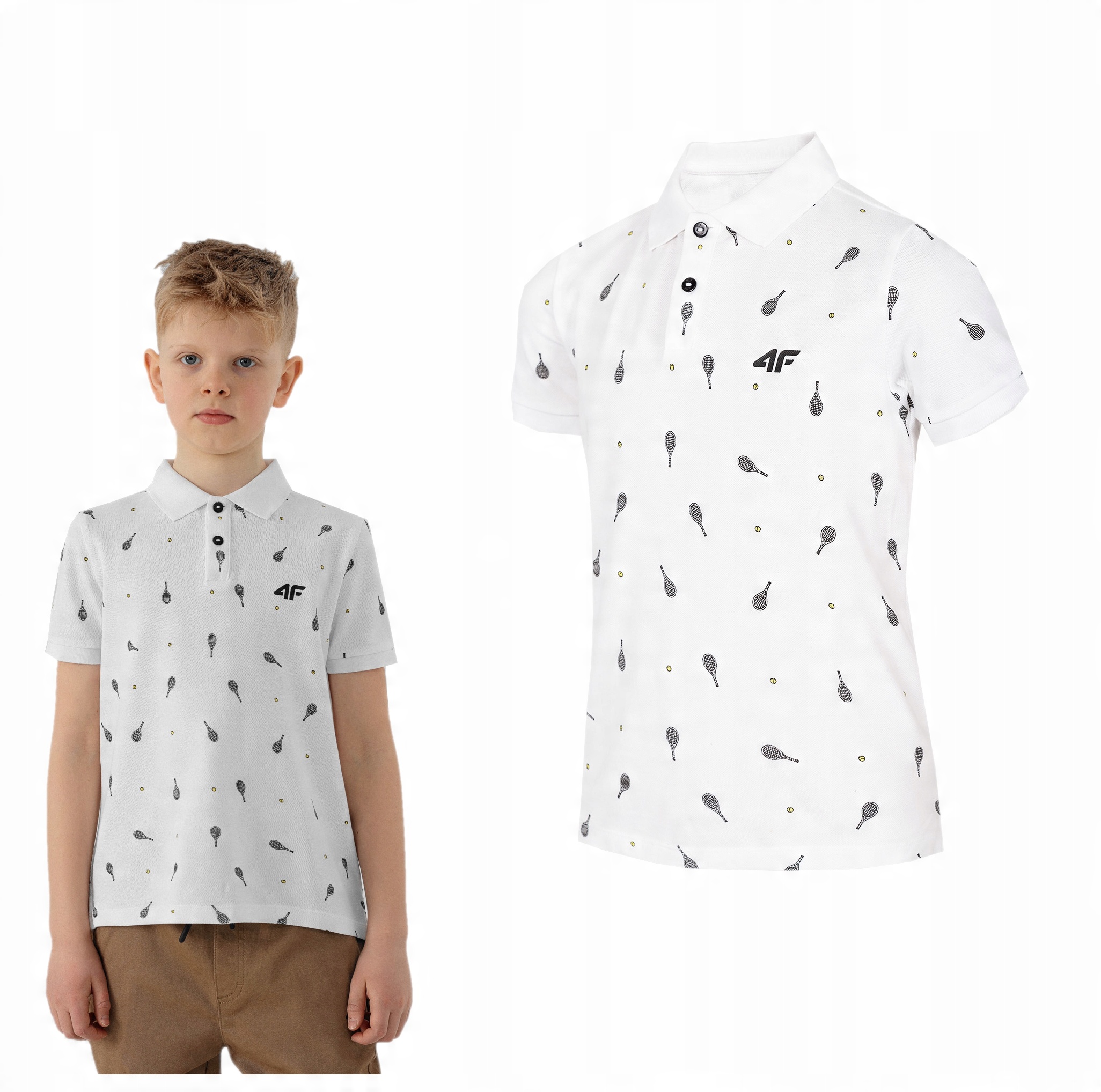 

4F Koszulka T-shirt Chłopięca JTSM004 Polo 134