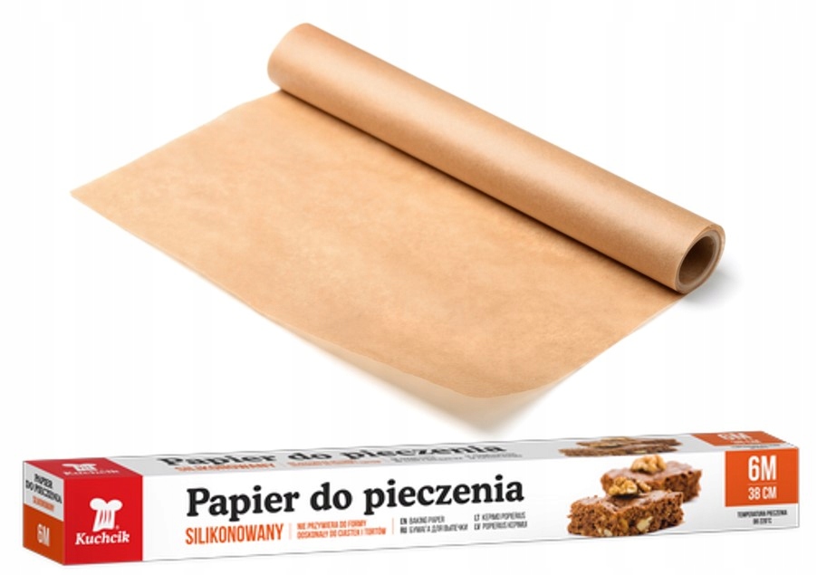 Papier do pieczenia KUCHCIK rolka silikon 6m 38cm