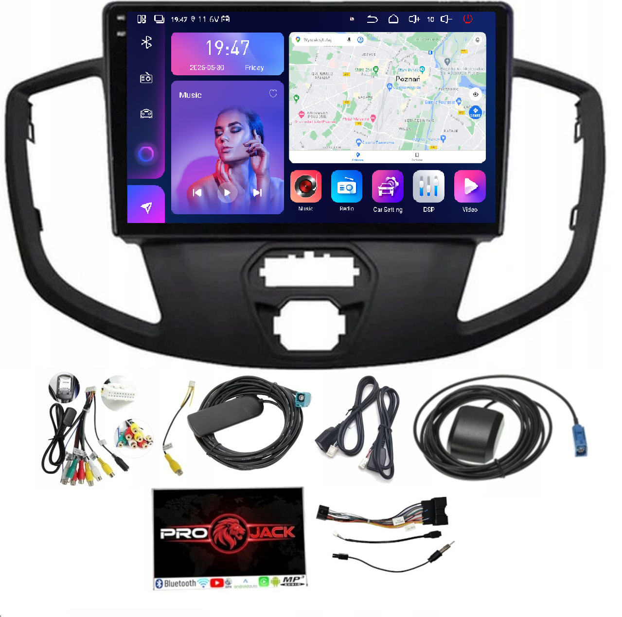 Rádio Navigácia Ford Transit Carplay Android Auto 8GB 256GB Sim