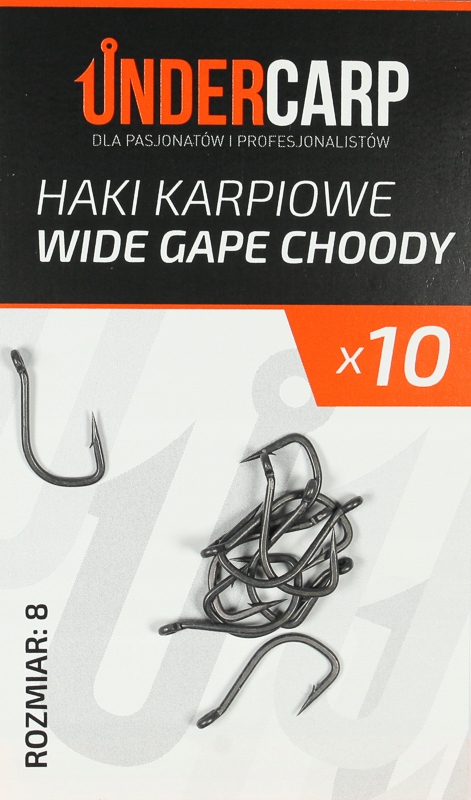 

Undercarp Teflon haki karpiowe Wide Gape Choddy 8