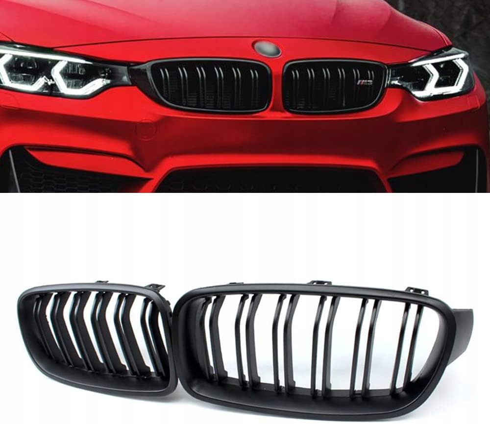 Atrapa Ledvinka Grill Mřížka Černá Lesk 2ks pro Bmw 4 F32 F33 F36 M Balíček