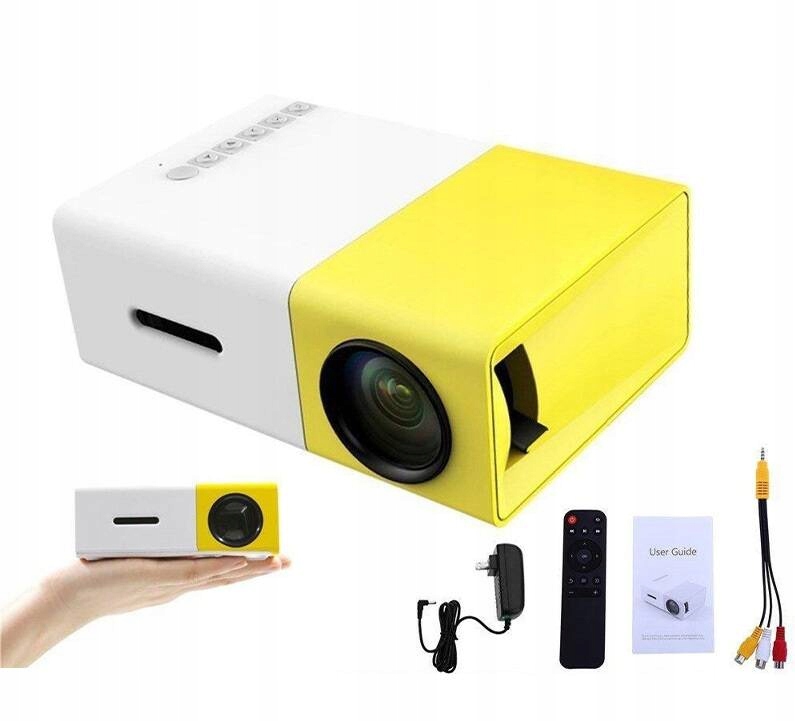Projektor Mini Rzutnik Kino Domowe LED Full HD USB 1920x1080 na Pilota Model YG300Pro